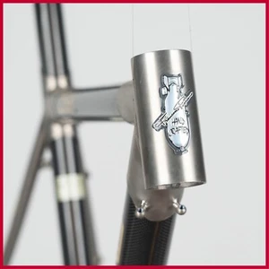 NOS PADUANO TITANIUM CARBON FRAME VINTAGE ROAD RACING BIKE OLD DISC BRAKE 700c - Picture 1 of 23
