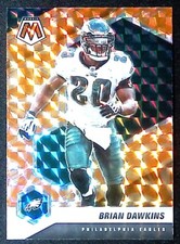 Brian Dawkins 2021 Panini Mosaic #161 Reactive Orange Prizm -  Eagles