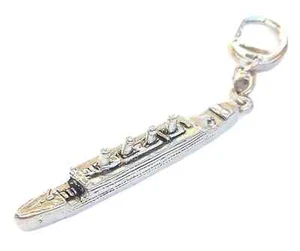 Titanic Handcrafted from Solid Pewter In the UK Key Ring - Picture 1 of 4
