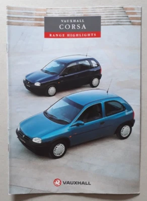 Vauxhall Corsa Range Highlights Brochure 1993 - Merit LS GLS Flair SRi GSi 16V - Image 1 of 4