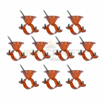 Lot of 10 Highcraft Copper Coated Steel Bell Hangers - 1/2", 3/4" or 1"