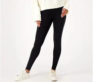 Legging Breezies de algodón sin costuras negro talla mediana (M) A508645 - Imagen 1 de 2