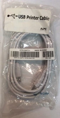 APC USB Printer Cable 6’ Grey DP/N044FCJ USB Type A to B ElectronicsRecycled - Image 1 of 4