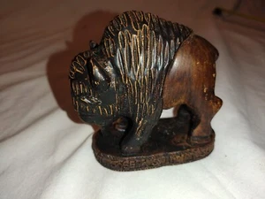 Vintage St. Joseph's Indian School SD Souvenir Buffalo Statue Resin Figure  - Picture 1 of 6