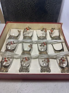 Rare Vintage French Shot/Liqueur Glasses Strawberry Designs 1950/60’s Set Of 11 - Picture 1 of 6