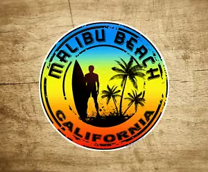 Malibu Beach California Surfing Surfer Vinyl Aufkleber Aufkleber 2 Zoll bis 3,8 Zoll - Bild 1 von 4