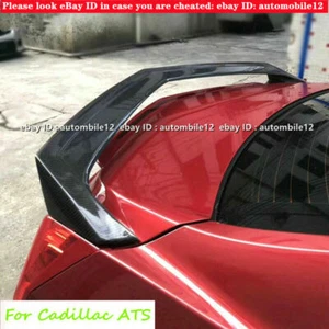 For Cadillac ATS Sedan V Sport 13+ GT Style Carbon Fiber Rear Trunk Wing Spoile - Picture 1 of 12