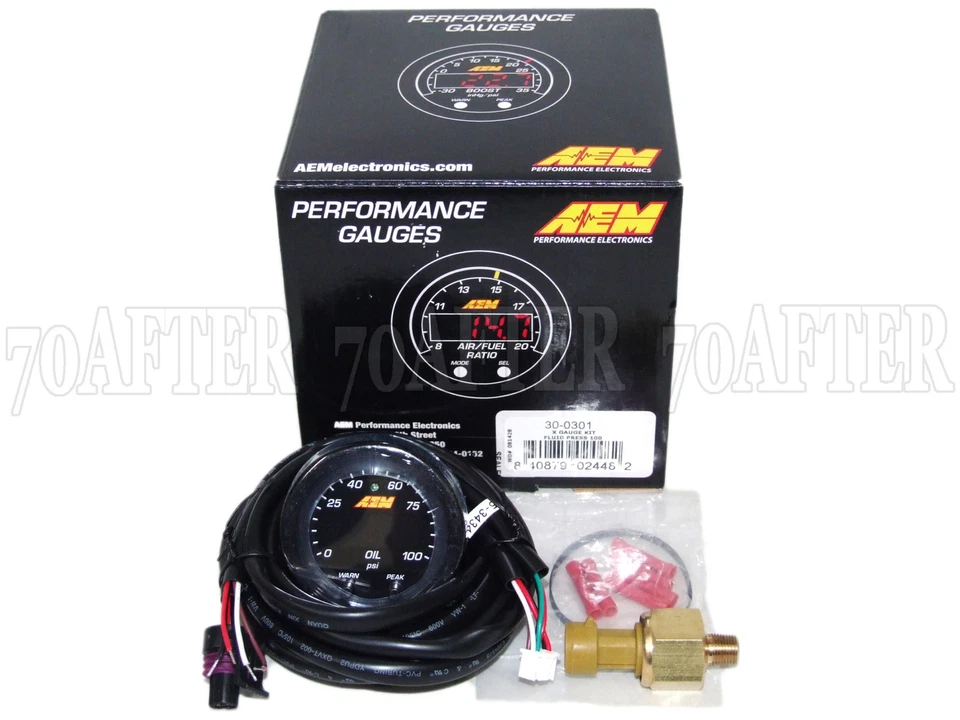 AEM X-series Pressure Gauge0~100psi/ 0~7psi bar Accessory Kit