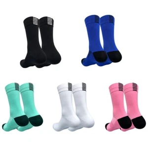 5 Pairs Crew Men Calf Casual Striped Solid Sport Athletic Work Plain Socks 7-11 - Picture 1 of 14
