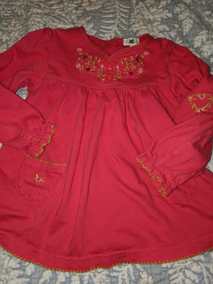 Le Top niñas talla Vestido tejido diseño rosa 4t. Lindo, de gran calidad Foto 1 de 4