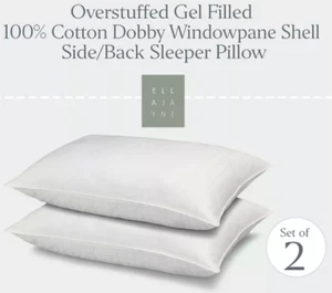 Ella Jayne Pillows White Lofty 100 Cotton Standard / Queen 20x25 (2) - Picture 1 of 2