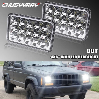 2x 4x6" Faros LED Alto/Bajo DRL Para Freightliner Clásico FLB Camión Western Star Foto 1 de 4