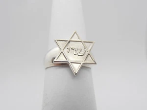 Stella di David : Anello in Argento 925 - Simbolo Ebraico - Ebreo - Israele - - Imagen 1 de 9