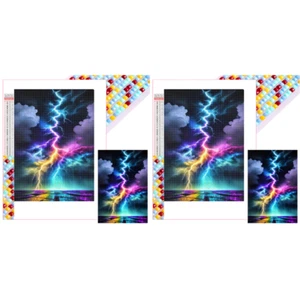 5D DIY Full Square Drill Diamond Painting Lightning Kit Home Decor Art 55x75cm D - Bild 1 von 12