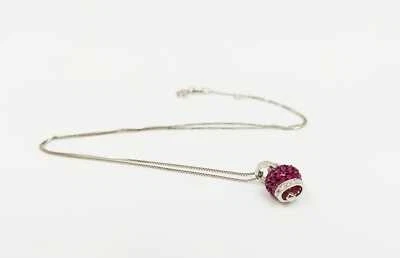COLLANA CAMPANELLA FULL ZIRCONATA ROSSO IN ARGENTO 925 RODIATO IN ORO 18KT - Immagine 1 di 3