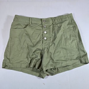 Converse Women's Button-Up Green Shorts Size 32 - Picture 1 of 8