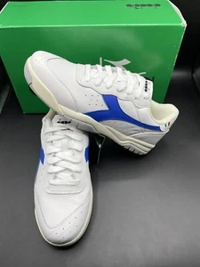 Nueva Diadora MAVERICK H.O.C. Zapatos de tenis talla 9,5 azules hechos en Italia - Imagen 1 de 7