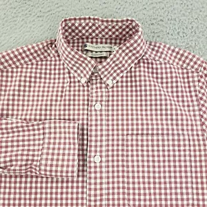 Southern Proper Dress Shirt Mens Small Red Check Henning Business Office - Picture 1 of 14