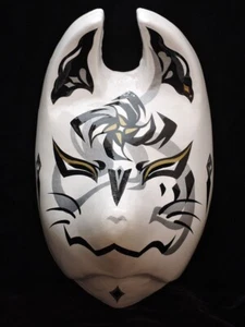 Komendo Full Face Fox Kitsune Mask "KIRIKAZE" Hand Made Painted Japan Party - Picture 1 of 7