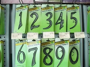 House Numbers 3-D Weather-Resistant Plastic 4" with Mounting Screws Included. - Picture 1 of 5