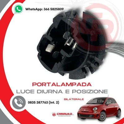 Portalampada 21/5W Per Faro Diurna/Posizione Fiat 500 (312) 2007-  Bilaterale - Immagine 1 di 2