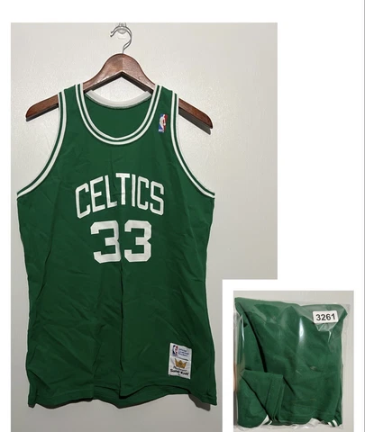 Vintage 80s 90s MacGregor Larry Bird Boston Celtics Sand Knit Jersey 42 Large Cover