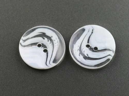 5 Knöpfe rund transparent weiß groß - Bild 1 von 1