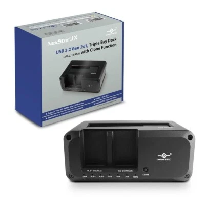 NexStar JX, USB 3.2 Gen 2x1, Triple Bay Dock (Dual M.2, Single SATA) With Clone - Image 1 of 4