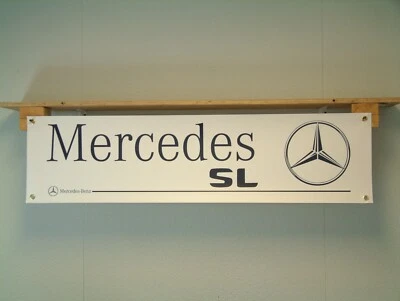 Expositor de pared de garaje taller banner Mercedes Benz SL Foto 1 de 3