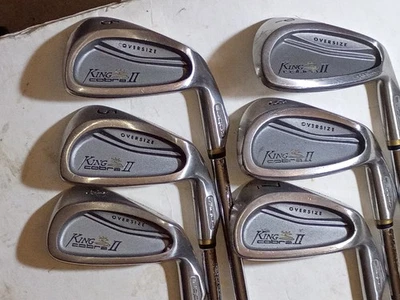 Lote de 6 hierros de gran tamaño King Cobra II 2 ejes de acero True Temp diestro 4,5,6,7,8 y PW  Foto 1 de 4