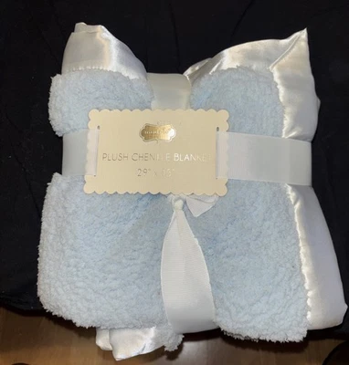 Manta Mudpie Felpa Chenilla Azul - 29”x35” - Totalmente Nueva Foto 1 de 2