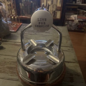 Vintage chrome lite For Service Ashtray- light Up Ashtray - Picture 1 of 11
