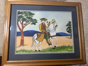 Verna Seagreaves (1913-2000) Aquarell Gemälde "Reiterszene" - gerahmt - Bild 1 von 18