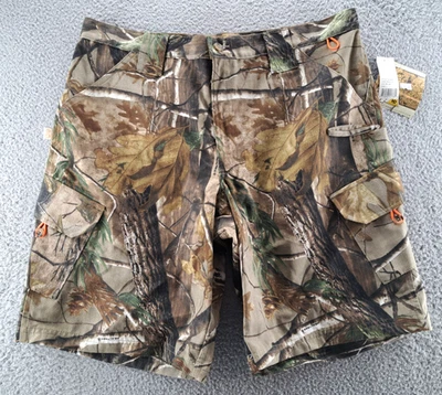 SHE Safari Outdoor Cargo Shorts Womens Large 36 Real Tree Camo AP HD 9" Ins. NWT - Image 1 of 4