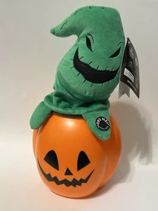 Nightmare Before Christmas Animated Plush Musical Oogie in Plastic Pumpkin VIDEO - Picture 1 of 9