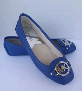 Zapatillas planas de ballet Michael Kors Fulton mocasines de conducción azul marino talla 7 - Imagen 1 de 11