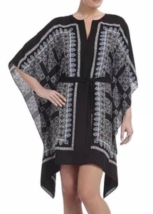 NWOT BCBGMAXAZRIA Sz M Inessa Kaftan Tonic Dress Paisley KIMONO Boho Beach Party - Picture 1 of 15