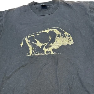 Vintage Screen Stars Best Buffalo T-Shirt XL schwarz gold USA weich verblassen Einzelnaht - Bild 1 von 8