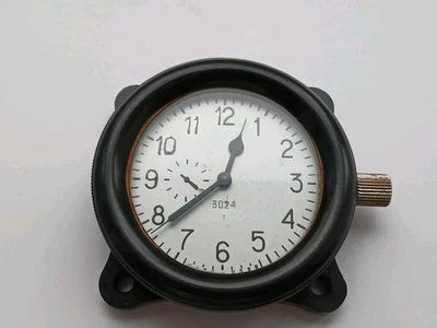 AVRM ZChZ  Tank T-34 & USSR Air Force Helicopter Fighter I-16 Panel Clock - Image 1 of 4