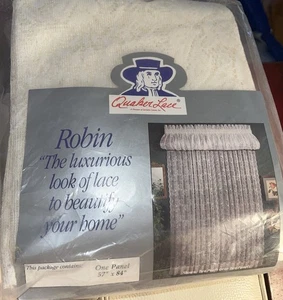 NEW Quaker Lace ROBIN Curtain Panel 57"X84" IVORY #44421 Polyester USA - Picture 1 of 12