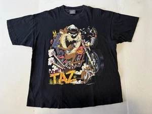 Vtg 1991 The Wild Taz T-shirt Mens XL Biker Motorcycle One Spoof Harley Davidson - Picture 1 of 11