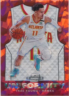 2019-20 Panini Contenders Optic Uniformity Red Cracked Ice #12 Trae Young - Image 1 of 2