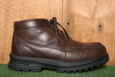 NIKE ACG 'Air Pupsnook' Botas Chukka de Cuero Marrón Para Hombre Talla 10 (defecto de plantilla) Foto 1 de 4