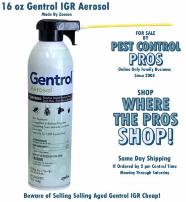 16 oz Gentrol IGR Insect Growth Regulator AEROSOL Bedbug Roach Drain Fly Control