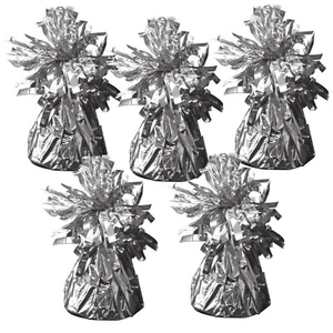 5x Fancy Globo Peso 150g Plata Globo Lámina Boda Cumpleaños 5,5cm Ancho - Imagen 1 de 3