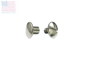 3/8 Zoll 9,5 mm Chicago Schraube & Pfosten massiver Kopf, Nickel Hardware Zum Selbermachen Hergestellt in den USA 5 Sets - Bild 1 von 1