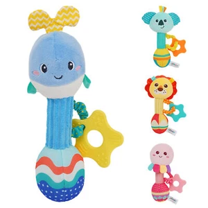 Kids Soft Rattles Shaker Newborn Soft Plush Rattle Cute Animal Doll Stuffed Toy - Picture 1 of 16