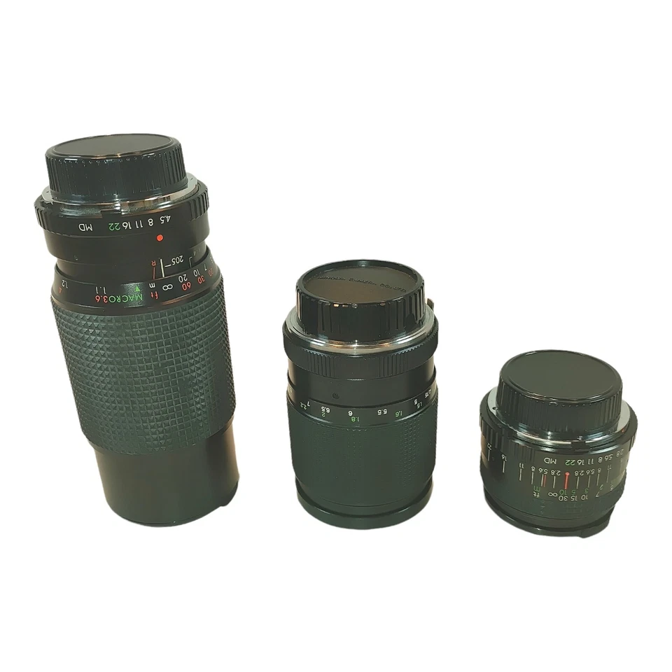 Juego de 3 lentes MC SUPER ALABINAR AUTO 28mm, SAKAR 135mm, SUPER ALABINAR 205mm Foto 1 de 4