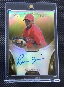 2013 Roman Quinn Bowman STERLING #D /50 GOLD REFRACTOR AUTO ROOKIE HOT PHILLIES - Picture 1 of 2