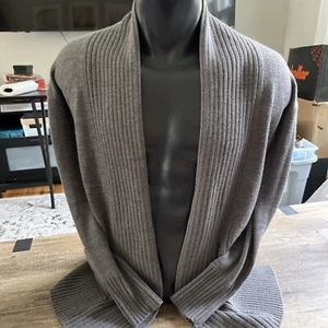 Women’s Ann Taylor Oversized Duster Cardigan Gray Wool Blend Sz XS EUC - Picture 1 of 6